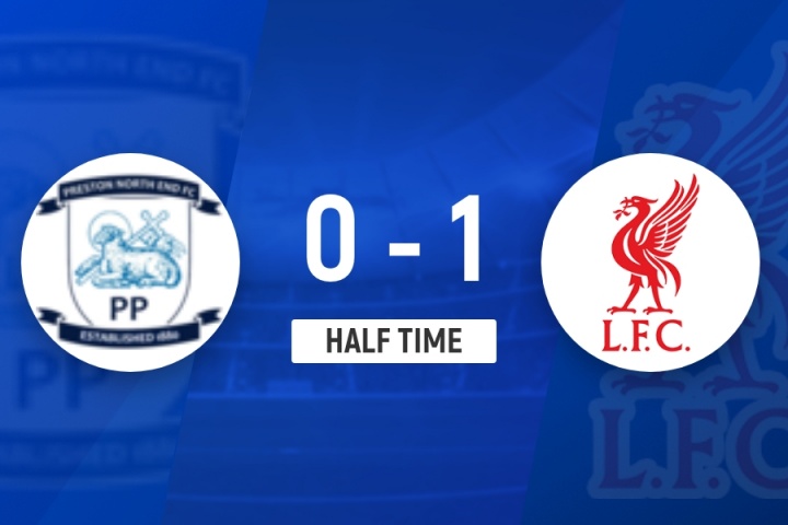 半场-利物浦1-0普雷斯顿 布拉德利破门索博斯洛伊献助攻